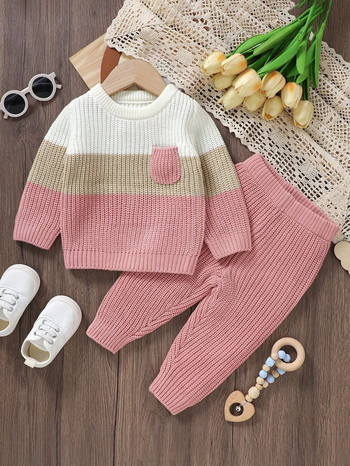 Baby Winter Wear Woolen Knitted Sweater & Pant Set | Warm & Stylish Wool Outfit for Baby Boys & Girls. - THEREALLUXEWEAR