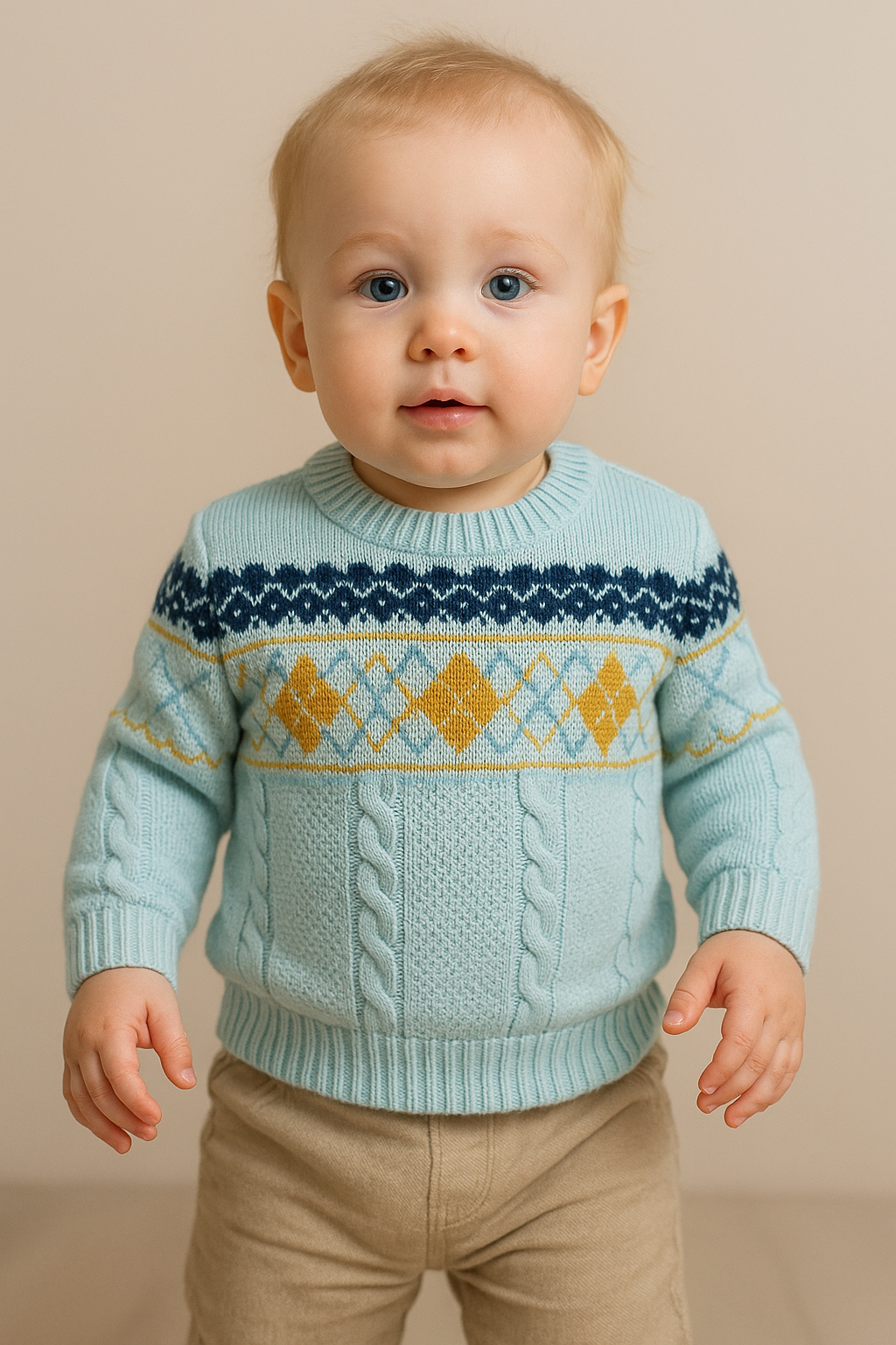 Baby Winter Wear Woolen Knitted Sweater | Warm & Stylish Wool sweater for Baby Boys & Girls - THEREALLUXEWEAR
